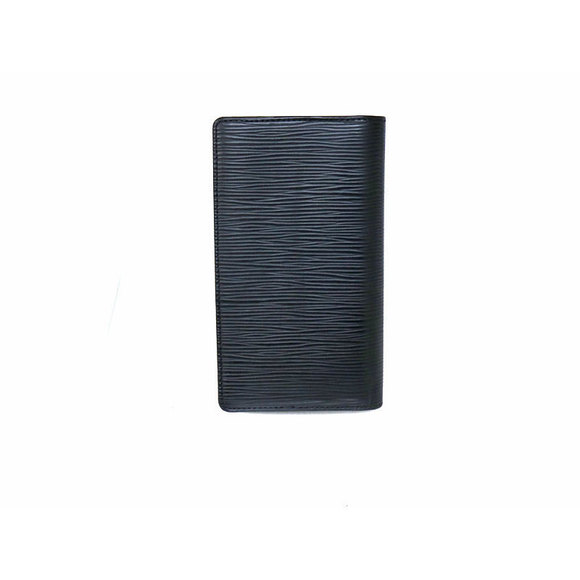 Louis Vuitton Pochette Leather Black Billfold Epi Wallet Agenda Long - Picture 1 of 6